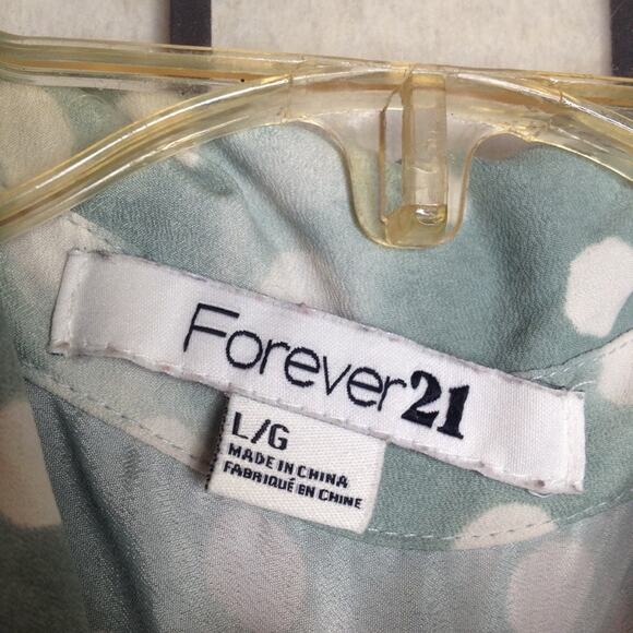 Forever 21 Polka Dot Crop Tank Top Size Large - Picture 4 of 6